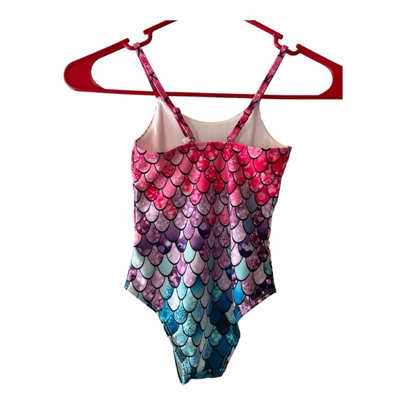 AMZadenobe Girls 1 Piece Scale Swimsuit - Picture 2 of 9